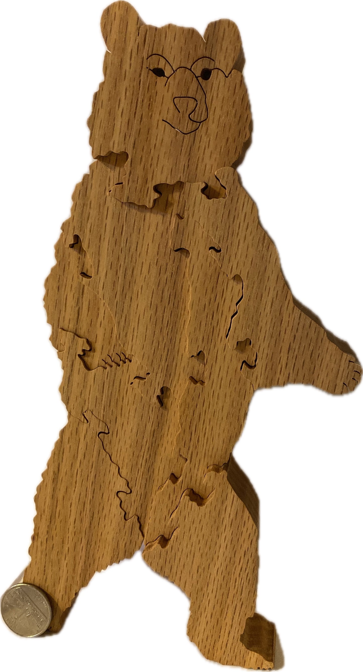 Standing Bear 8pc Black Walnut Puzzle 5" x 10"