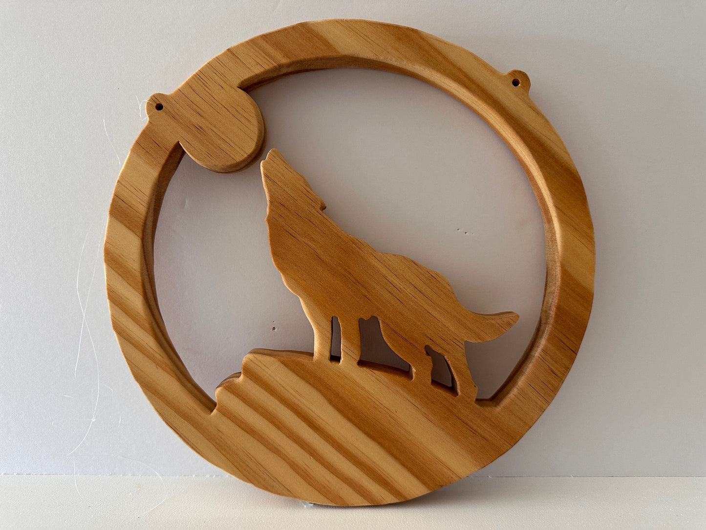 Howling Wolf Pine Wall Decor 10 1/2"