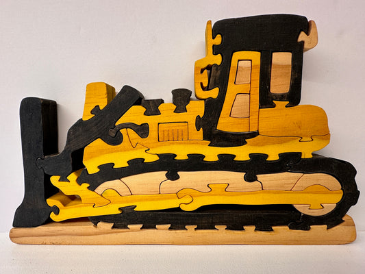 Bulldozer 30pc Pine Wood Puzzle 10" x 6"