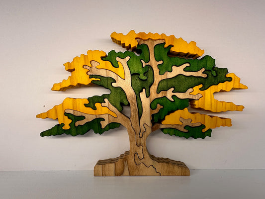 Oak Tree 16pc Pine Wood Puzzle 10 1/2" x 7 1/4"