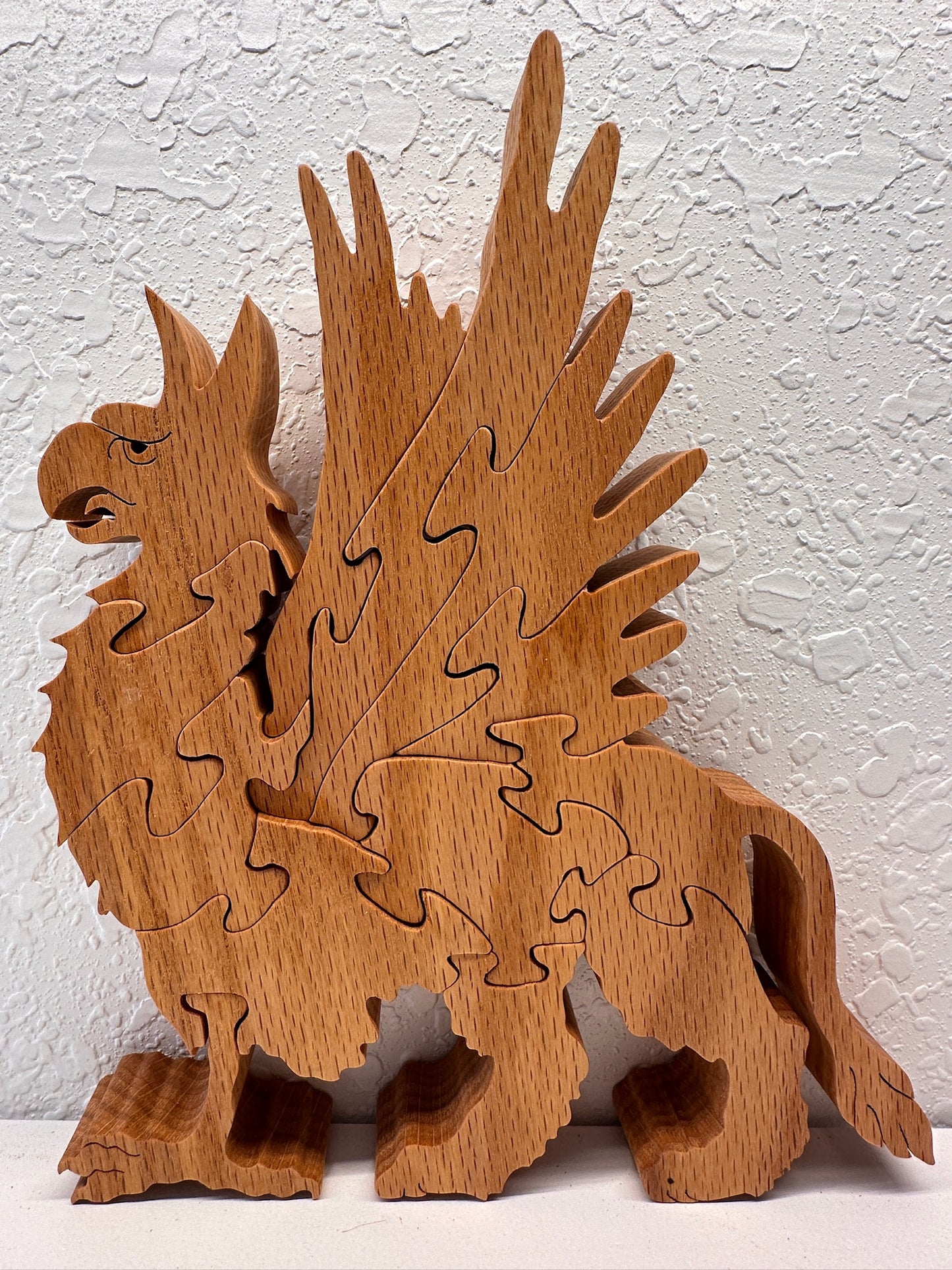 Mythical Griffin 13pc Red Oak Puzzle 7" x 9 1/2"