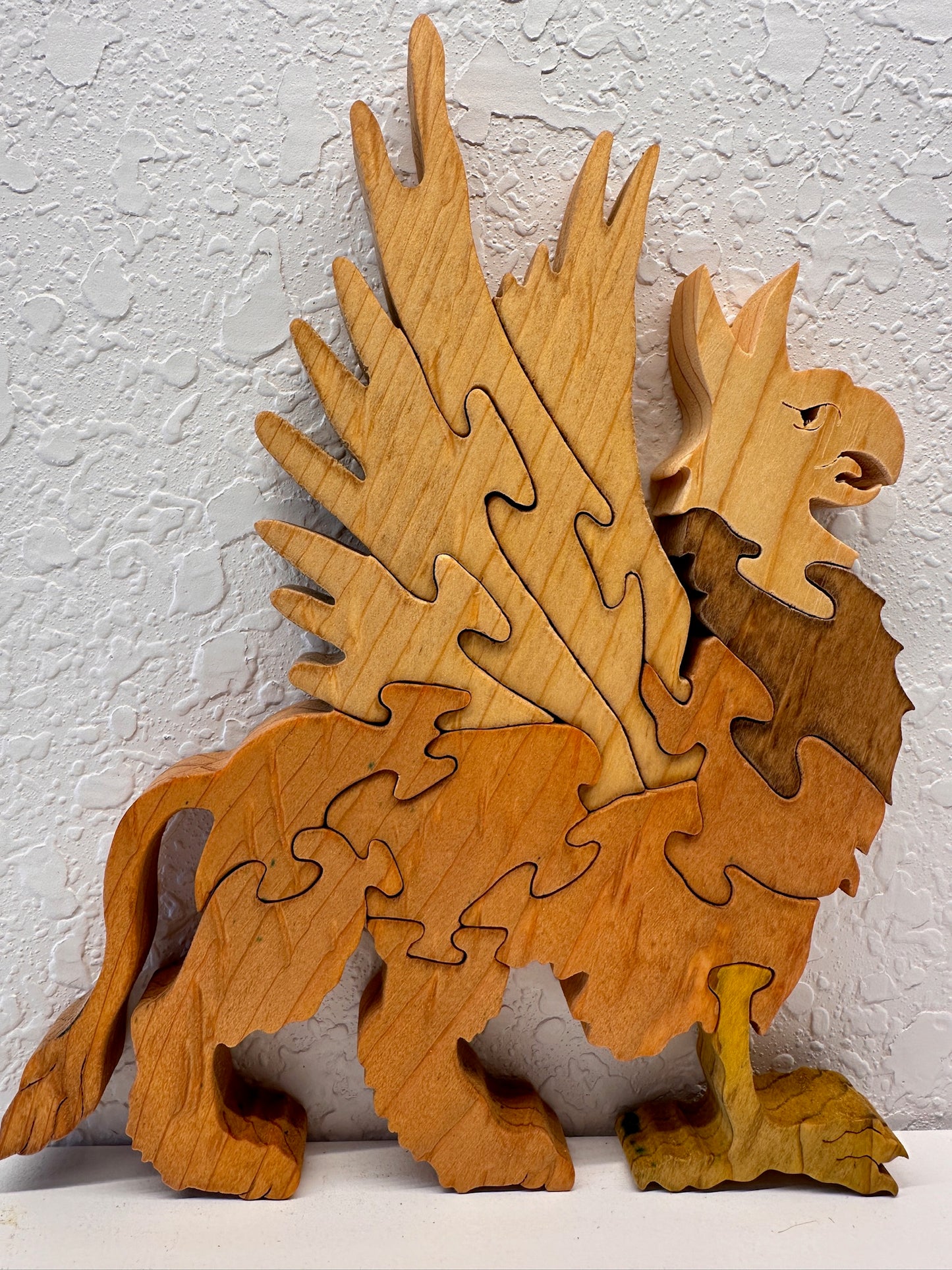 Mythical Griffin 13pc Red Oak Puzzle 7" x 9 1/2"