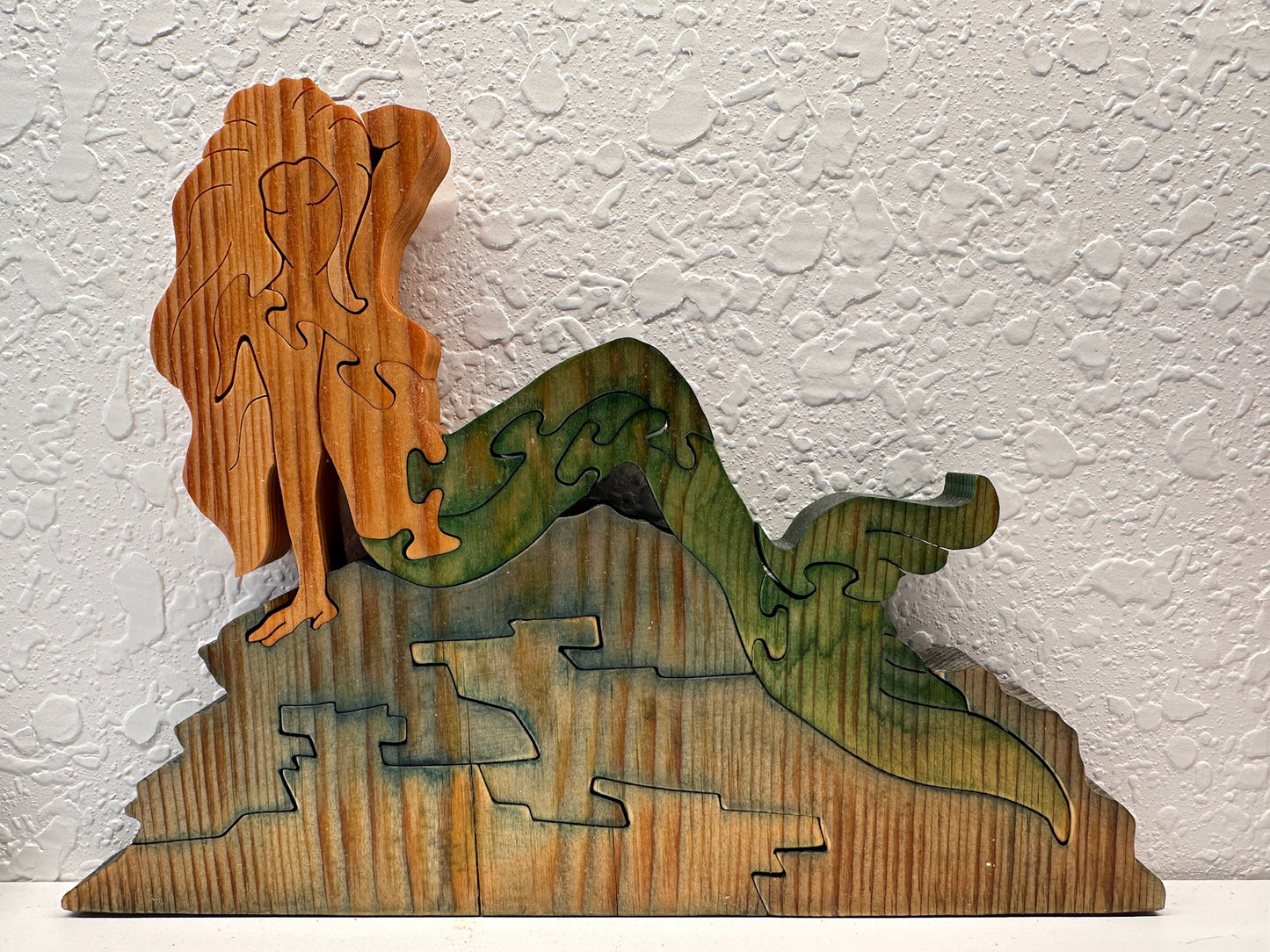 Mermaid 12pc Pine Wood Puzzle 10" x 7 1/4"