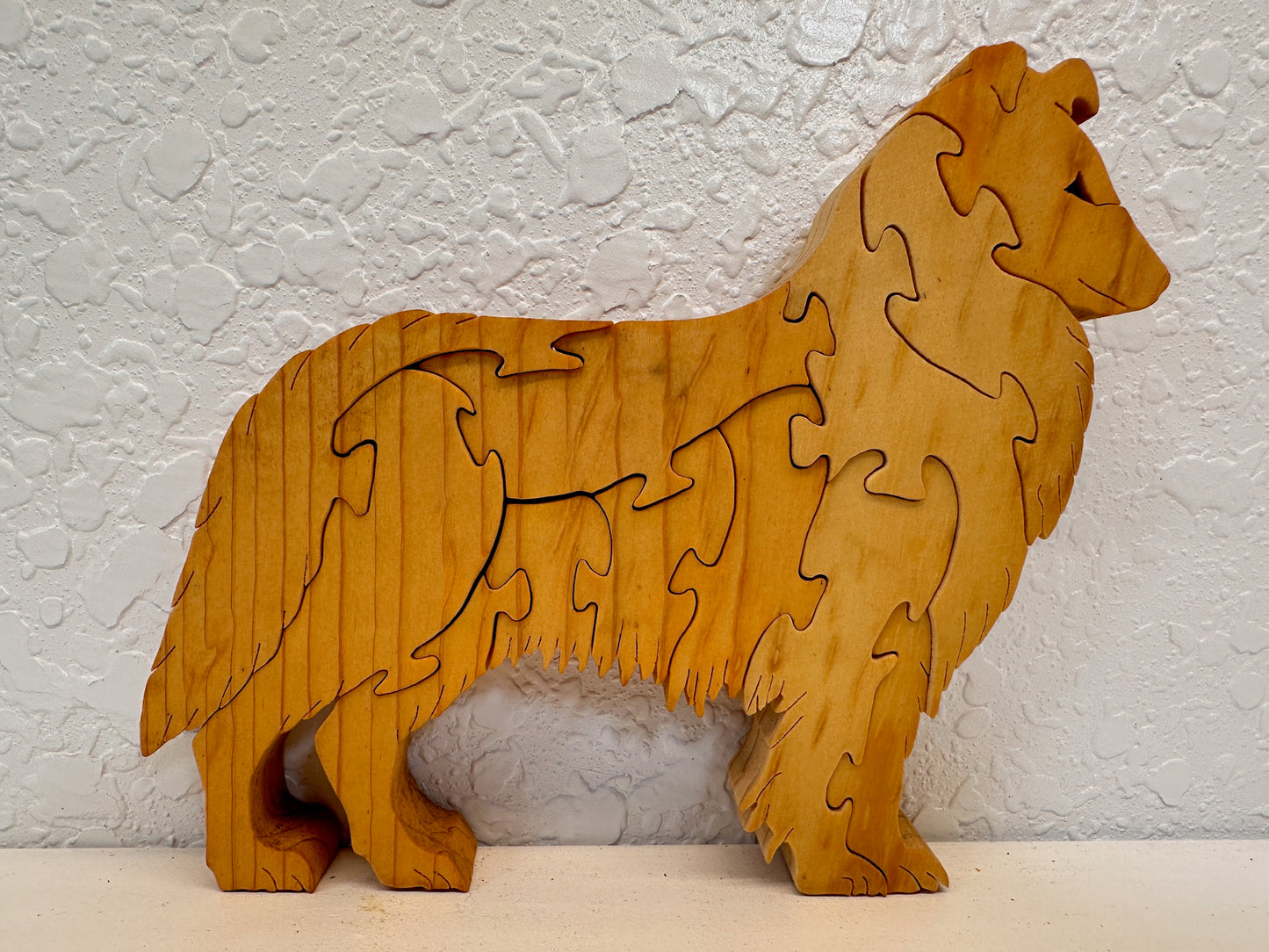 Collie 12pc Pine Wood Puzzle 6 1/2" x 5 1/2"