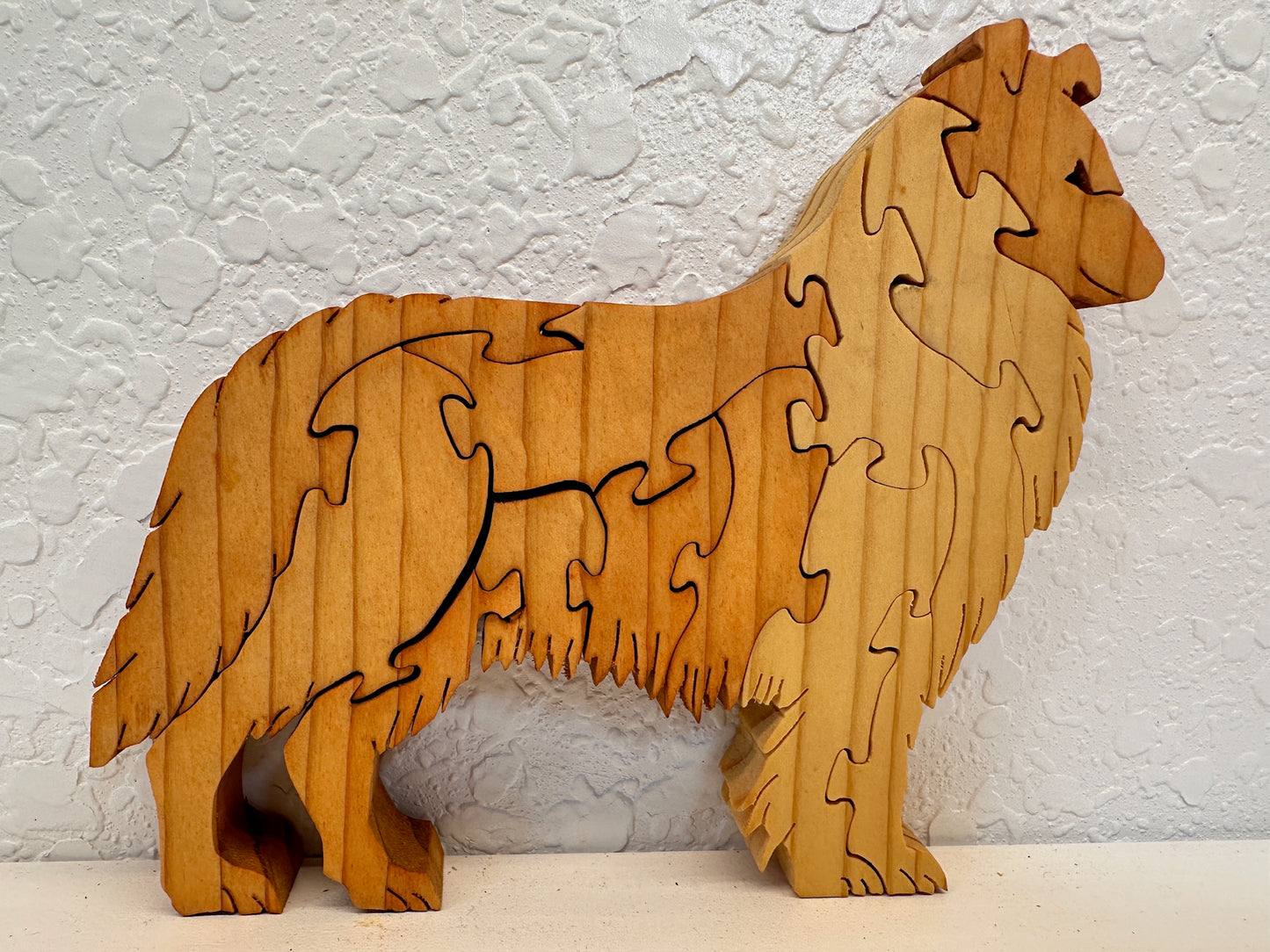 Collie 12pc Pine Wood Puzzle 6 1/2" x 5 1/2"