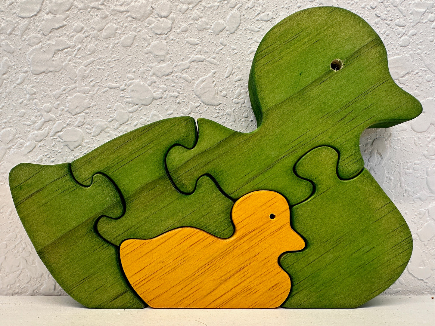 Duck W/ Baby 5pc Pine Wood Puzzle 7" x 5"