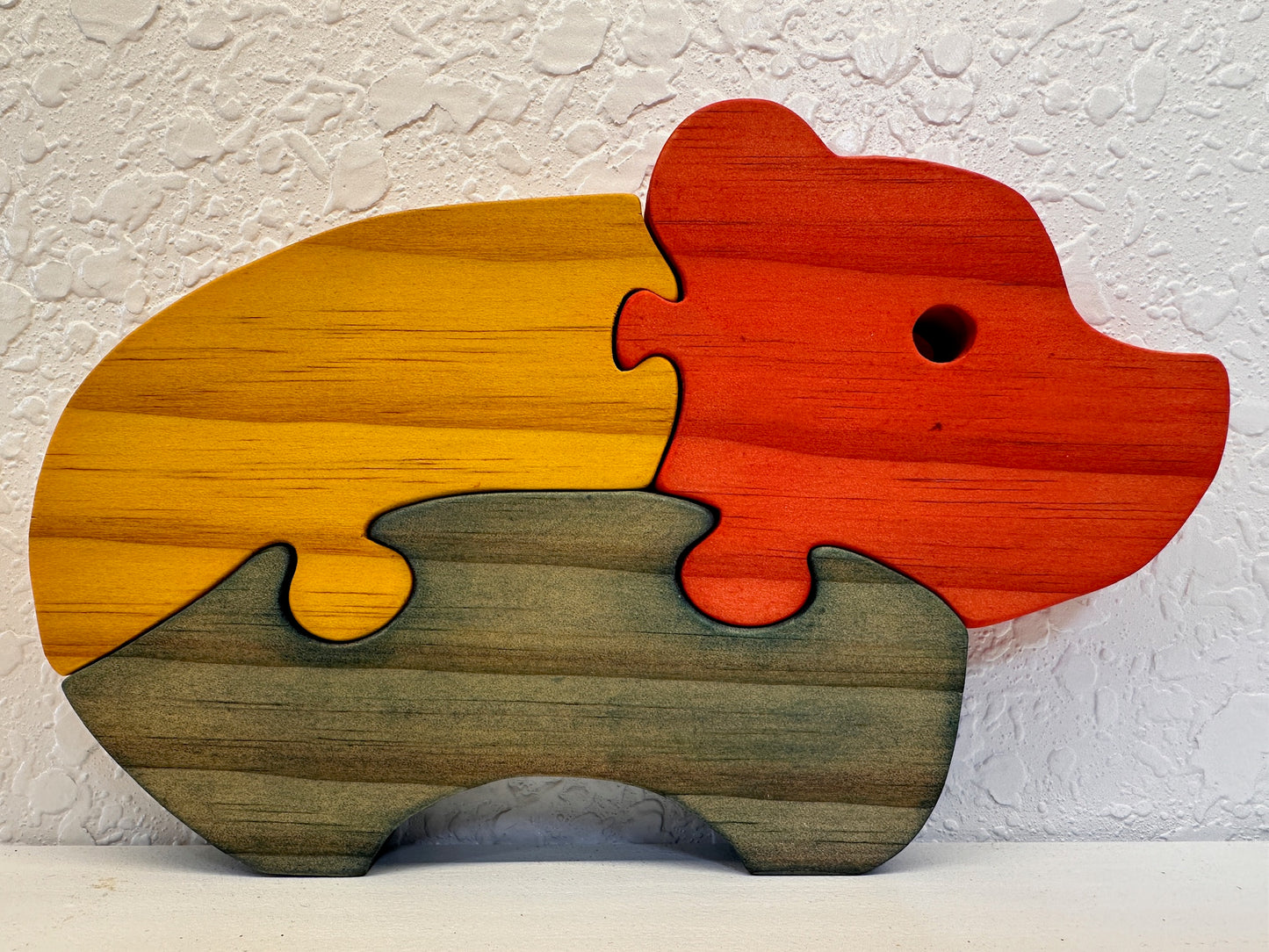 Bear 3pc Pine Wood Puzzle 7 1/2" x 4 3/4"