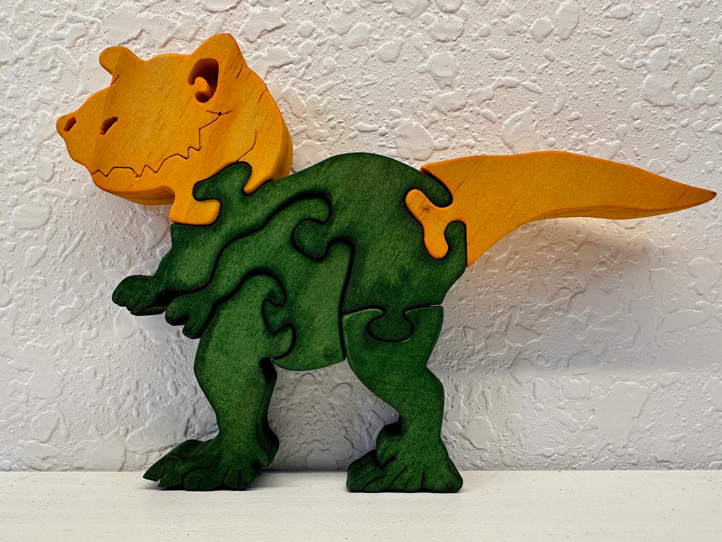 T-Rex 6pc Pine Wood Puzzle 7"x 5"