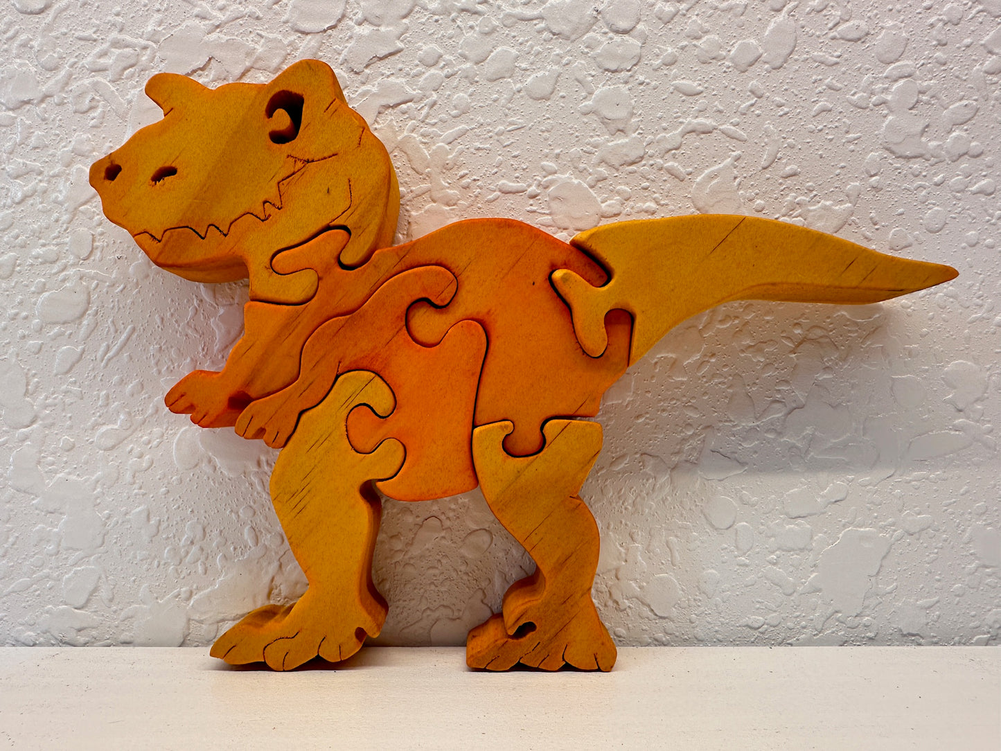 T-Rex 6pc Pine Wood Puzzle 7"x 5"