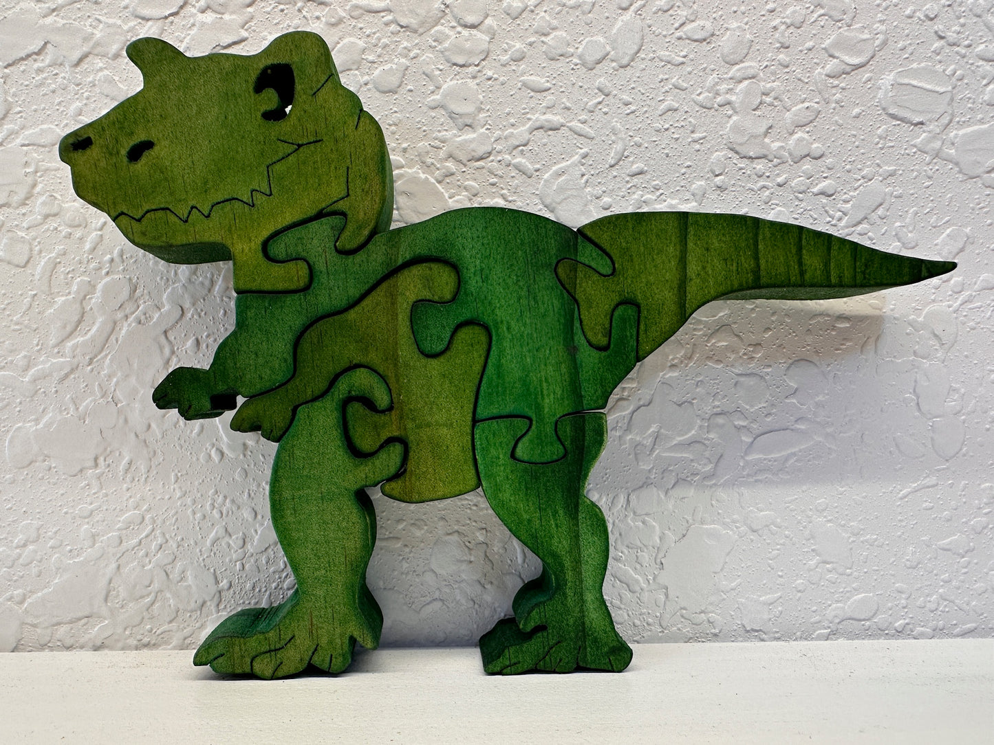 T-Rex 6pc Pine Wood Puzzle 7"x 5"