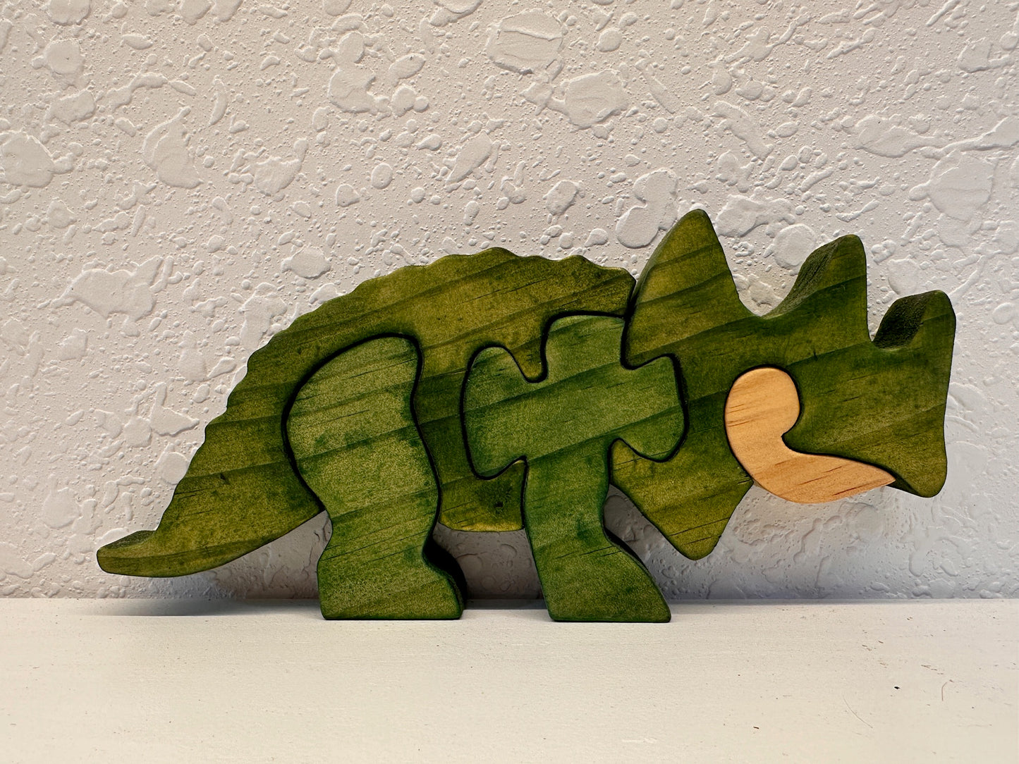 Triceratops 5pc Pine Wood Puzzle 7 1/4" x 3 1/4"