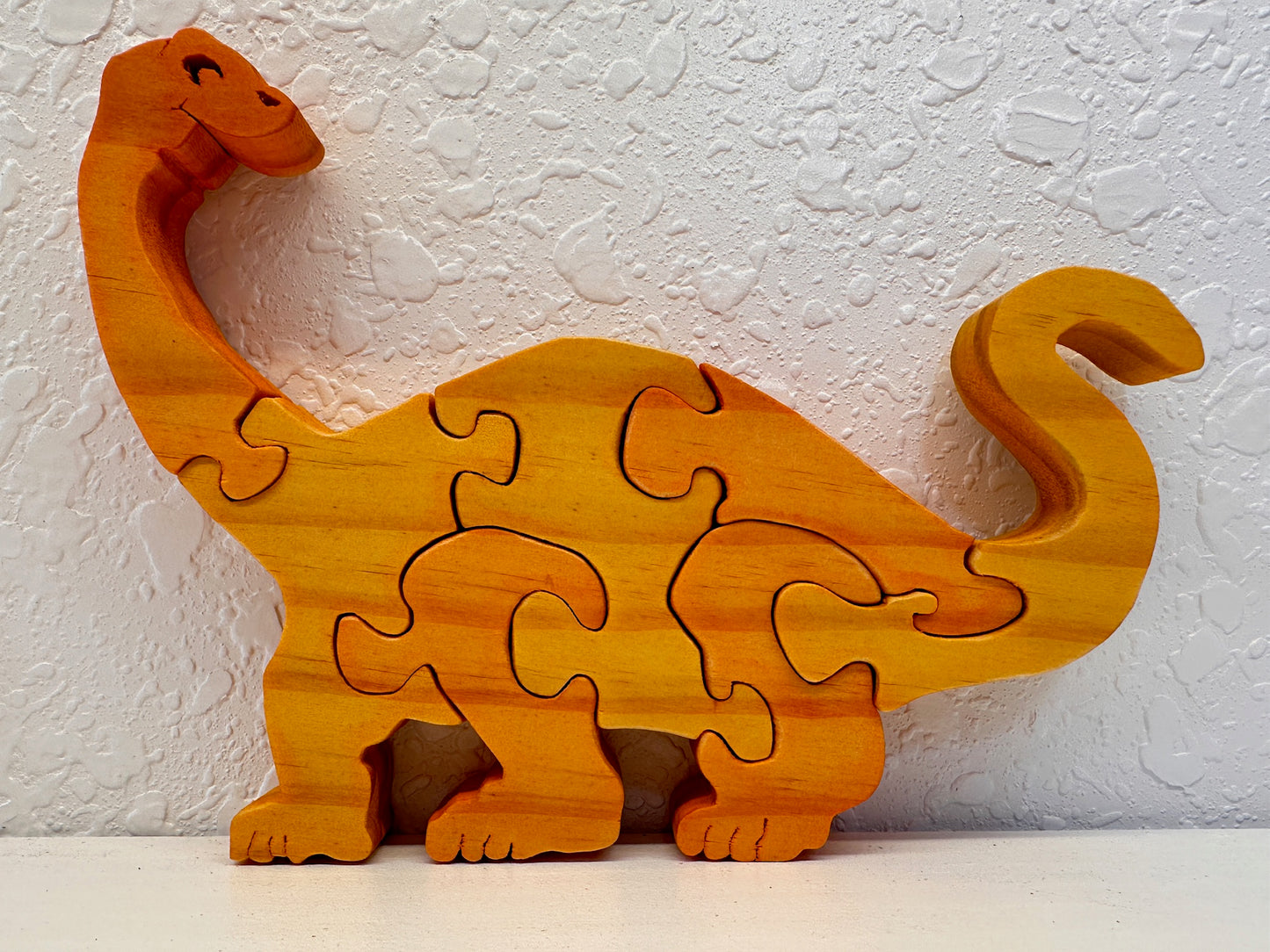 Brontosaurus 7pc Pine Wood Puzzle 6 3/4" x 5"