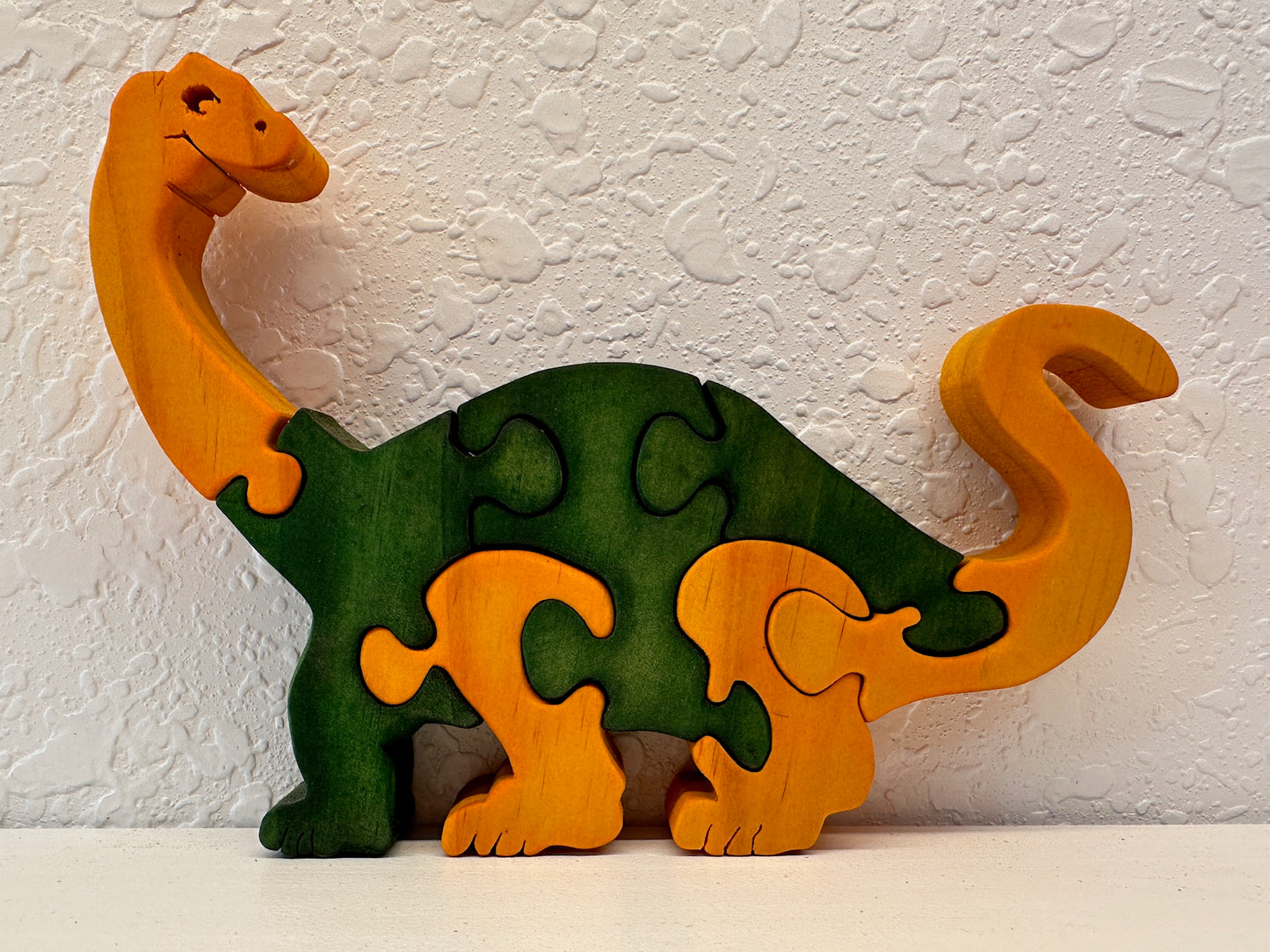 Brontosaurus 7pc Pine Wood Puzzle 6 3/4" x 5"