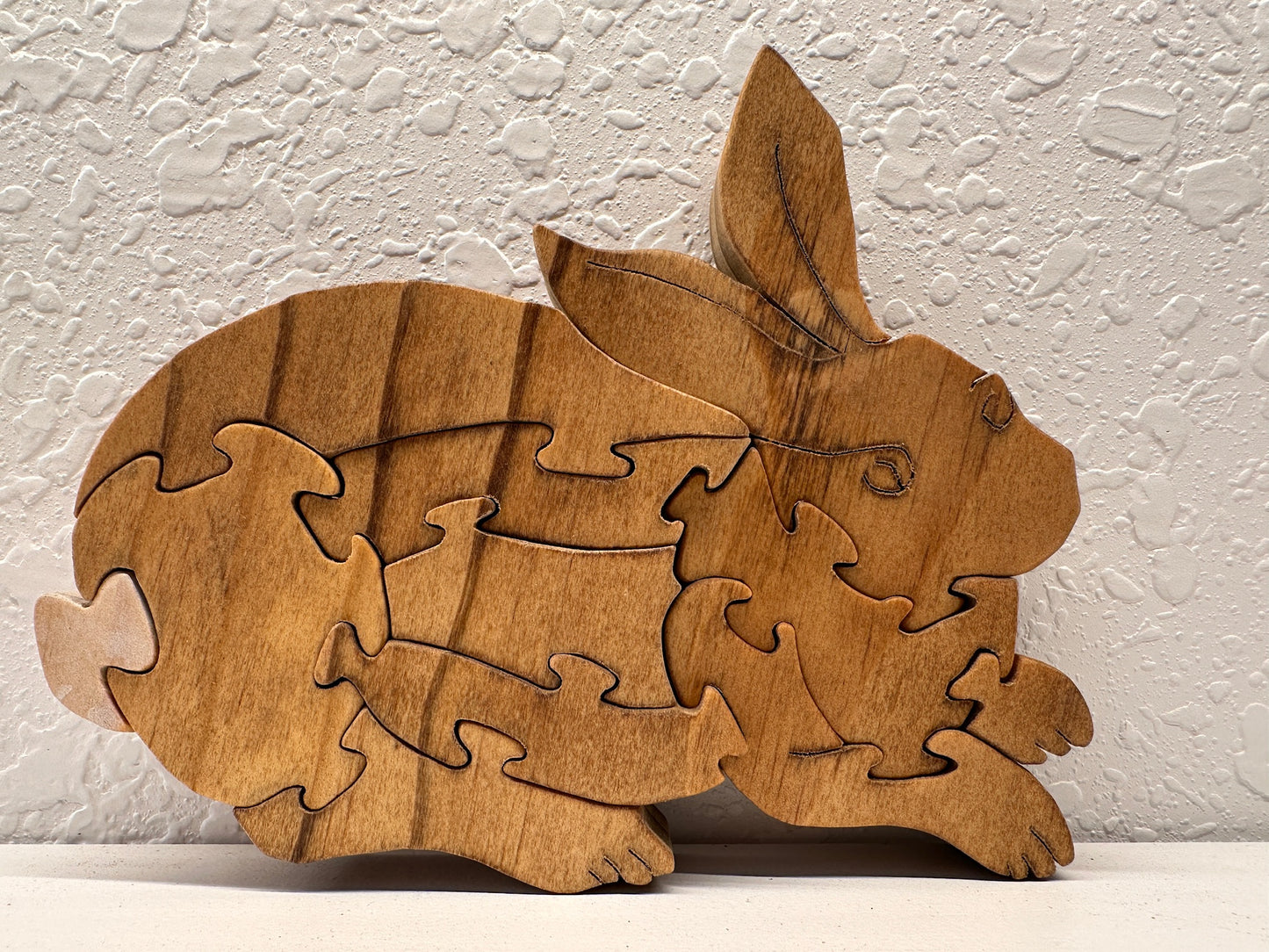 Rabbit 11pc Pine Wood Puzzle 6 1/2" x 5"