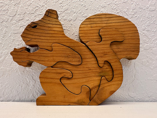 Squirrel 4pc Pine Wood Puzzle 7 1/2" x 5 3/4"