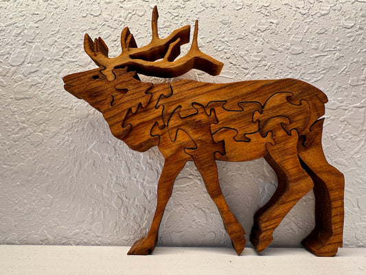 Elk 12 pc Pine Wood Puzzle 7 1/2" x 7"