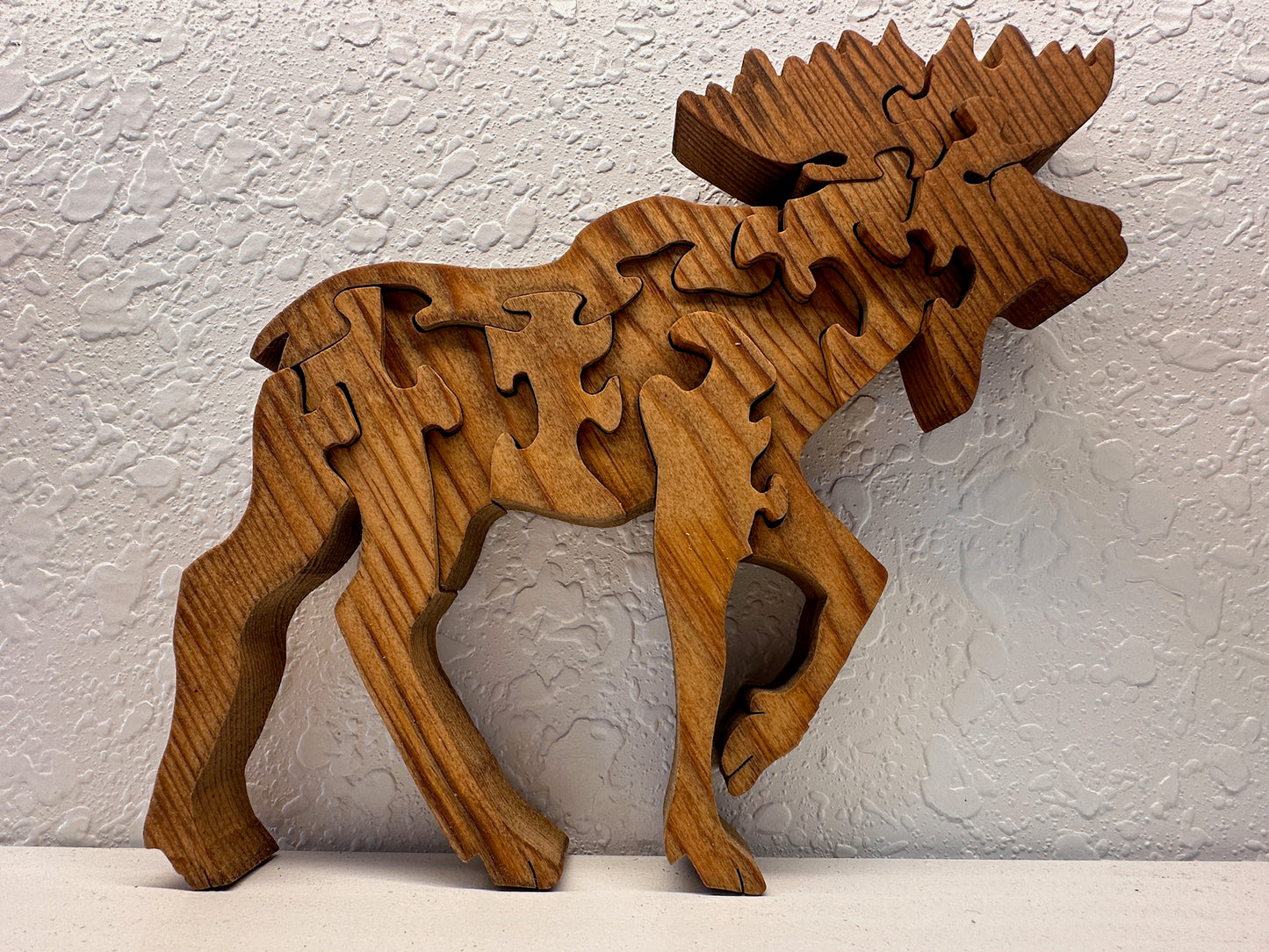 Moose 11pc Pine Wood Puzzle 7 1/2" x 6 3/4"