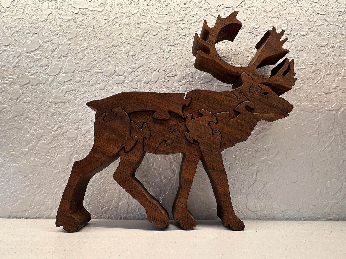 Caribou 10pc Black Walnut Puzzle 7 3/4" x 7 1/2"